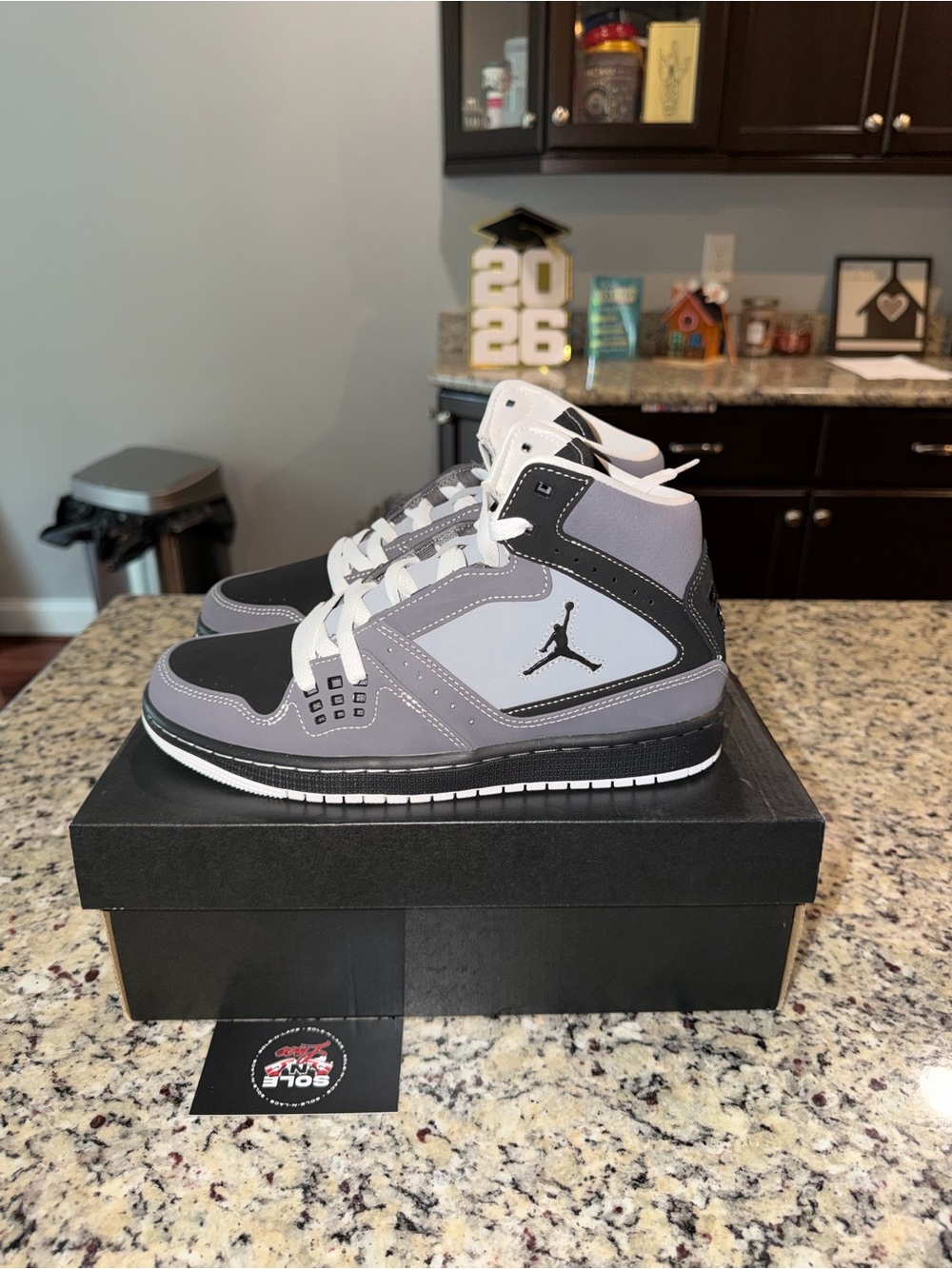 Size 7.5 Jordan 1 Flight Gray SKU 372704-002 Brand New